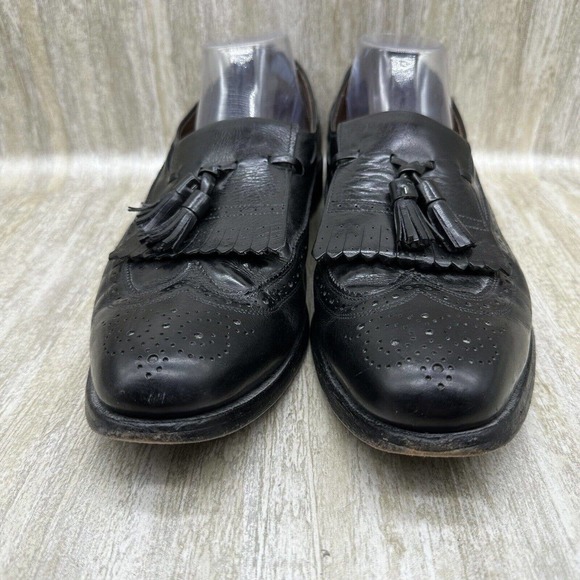 Allen Edmonds Arlington Mens Black Tassel Kilt Loafers Size 11.5 Shoes - Picture 3 of 11